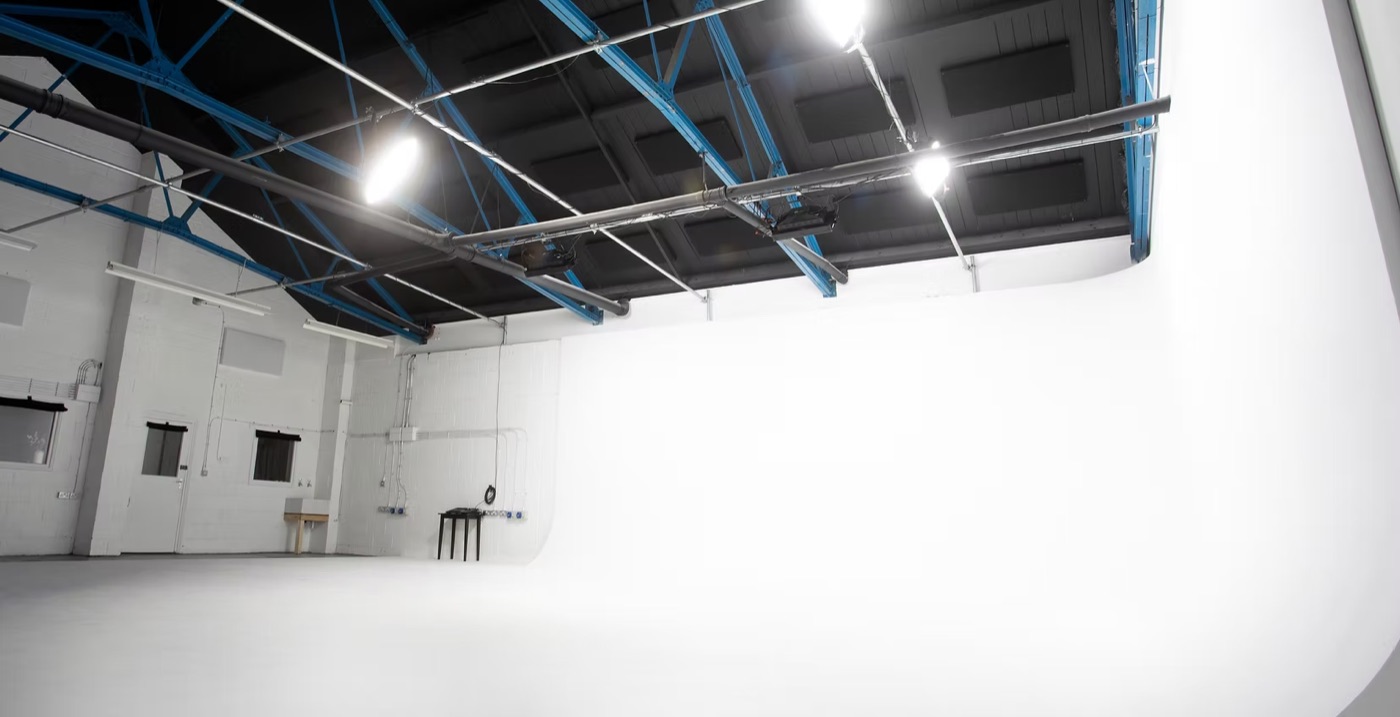 White cyc studio space scouted for the series